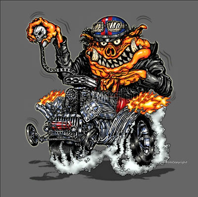 * T-Shirt Racing Rockabilly Monster Comic Speed Shop Graphic design Kustom *1100