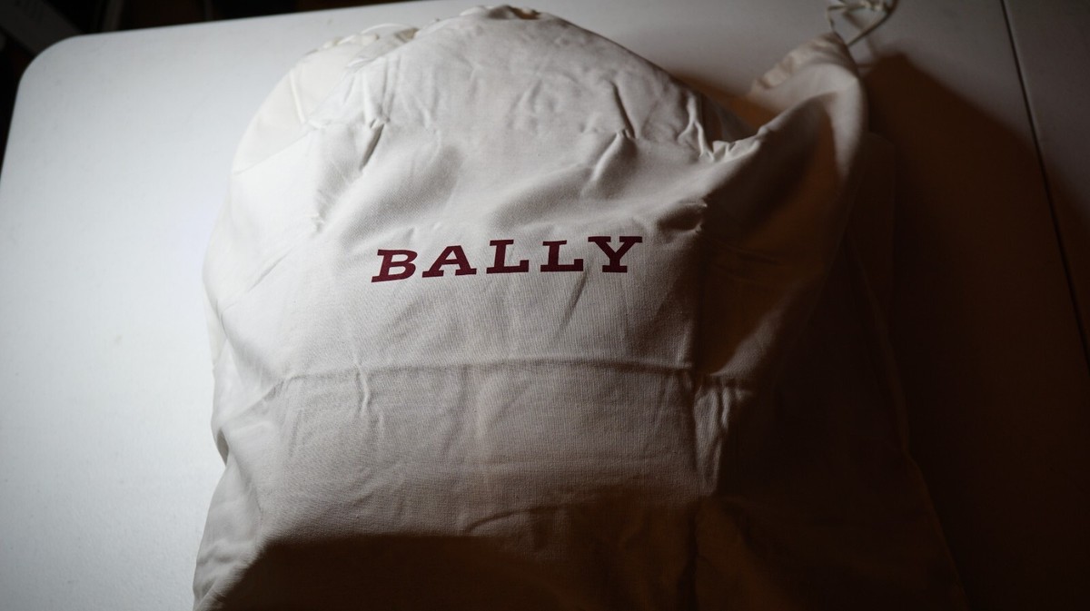 Bally Striped Harper Backpack - Leather - Black NIB never used in