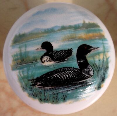 Cabinet Knobs Knob w/ Loons Loon #4 BIRD