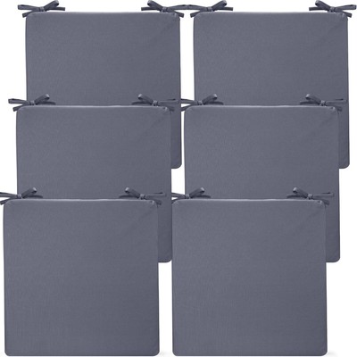 Preboun 6 Pack Outdoor Chair Cushions, 19'' x x 3'' Patio Dark Gray 