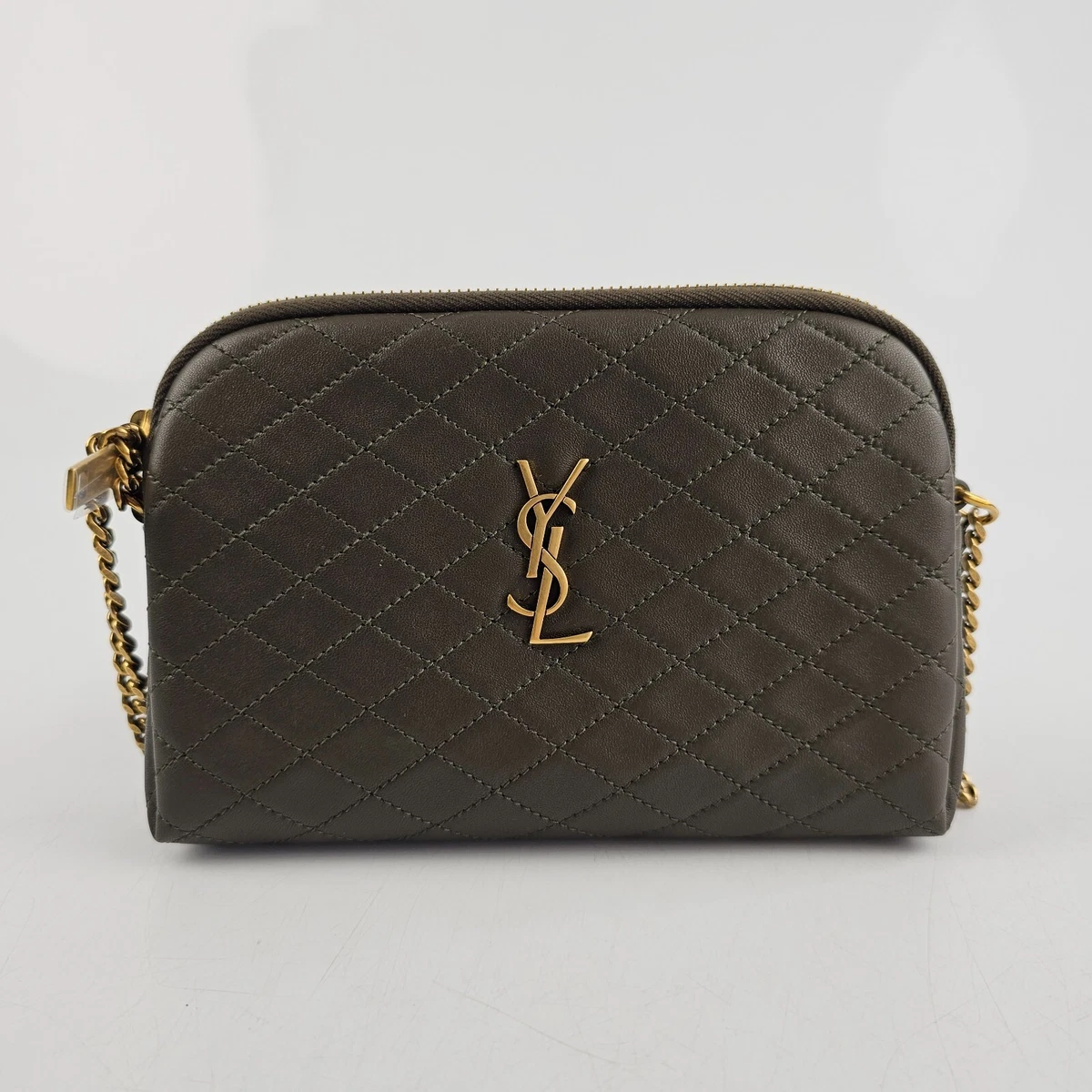 Saint Laurent Mini Gaby Quilted Light Musk Leather Shoulder Bag New FW23