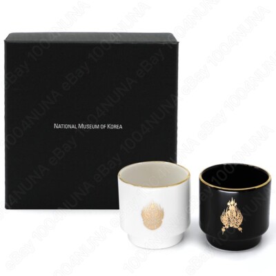 King & Queen Koreanische Traditionelle Keramik Tasse SET Goldrand Geschenke A...