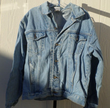 VTG 90'S DENIM EXPRESS MENS TRUCKER JACKET DENIM SIZE M FADED INDIGO