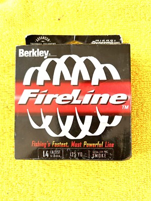 berkley fireline smoke braided fishing line 14 LB Test Berkley Fireline 125yds Smoke Fishing Line
