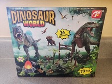 Dinosaur World Play Set with 24 Dinosaurs  73 Total Pieces including Mat NEW