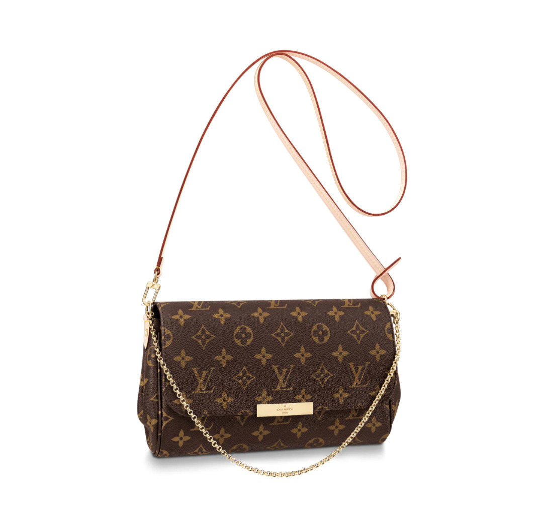 Louis Vuitton Favorite Monogram MM Pochette Crossbody Bag Brown