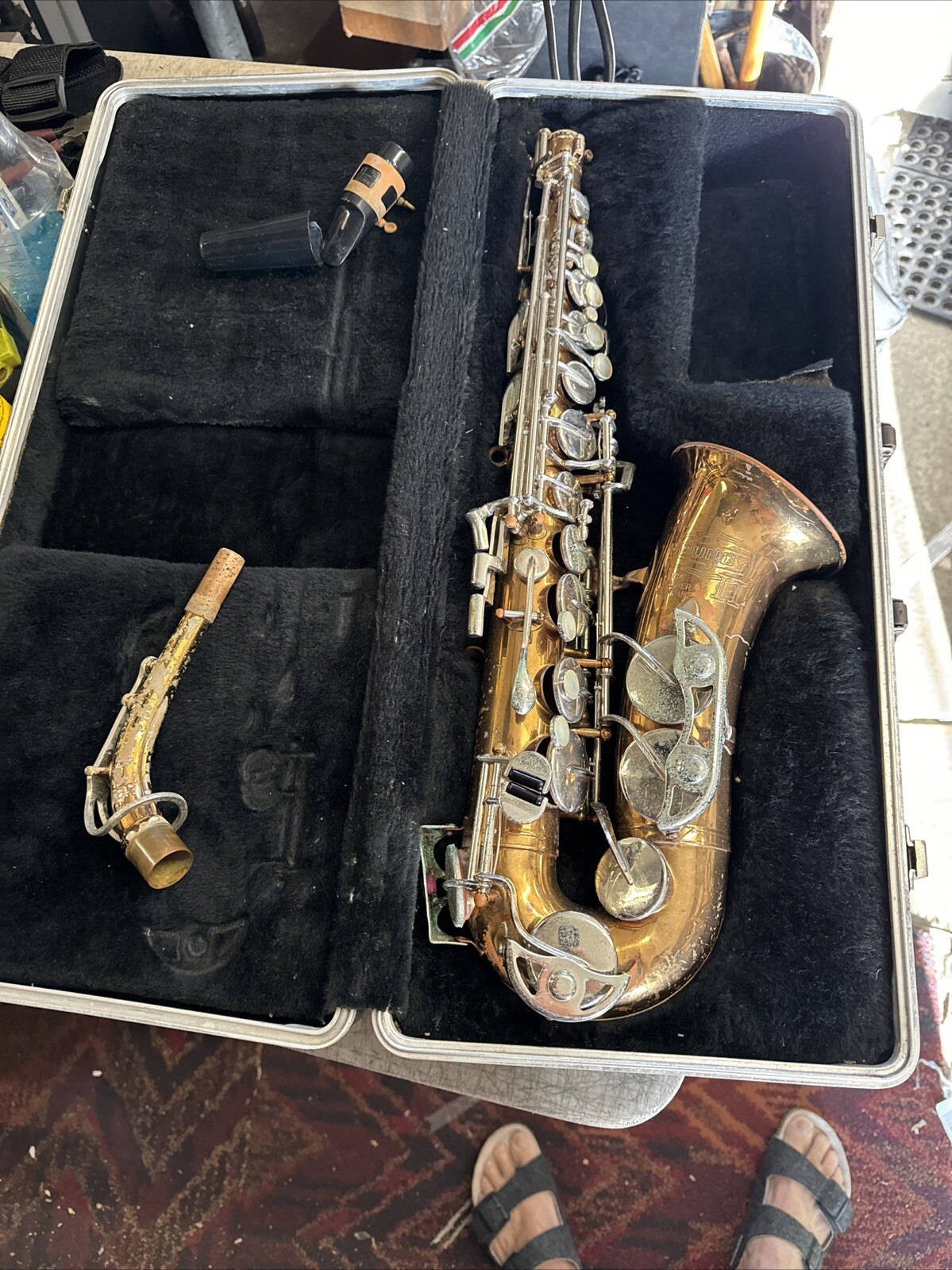 Vintage Bundy II (by Selmer) Alto Saxophone Red Brass, Restore + case