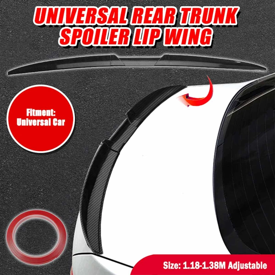 Car Black Rear Trunk Spoiler Wing Trim Rear Wing For Audi A3 A4 A5 A6 B7 B8 Foto 3 de 4