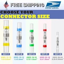 100/50pcs Solder Seal Sleeve Wire Connectors Heat Shrink Butt Splice Terminals