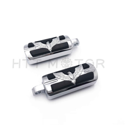 HTTMT- Chrome Eagle FootPegs For most Harley Wide Glide Street Glide V Rod
