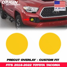 Precut Front Overlay Yellow Fog Light Tint Covers Fits 2016-2022 Toyota Tacoma Precut Front Overlay Yellow Fog Light Tint Covers Fits 2016-2022 Toyota Tacoma