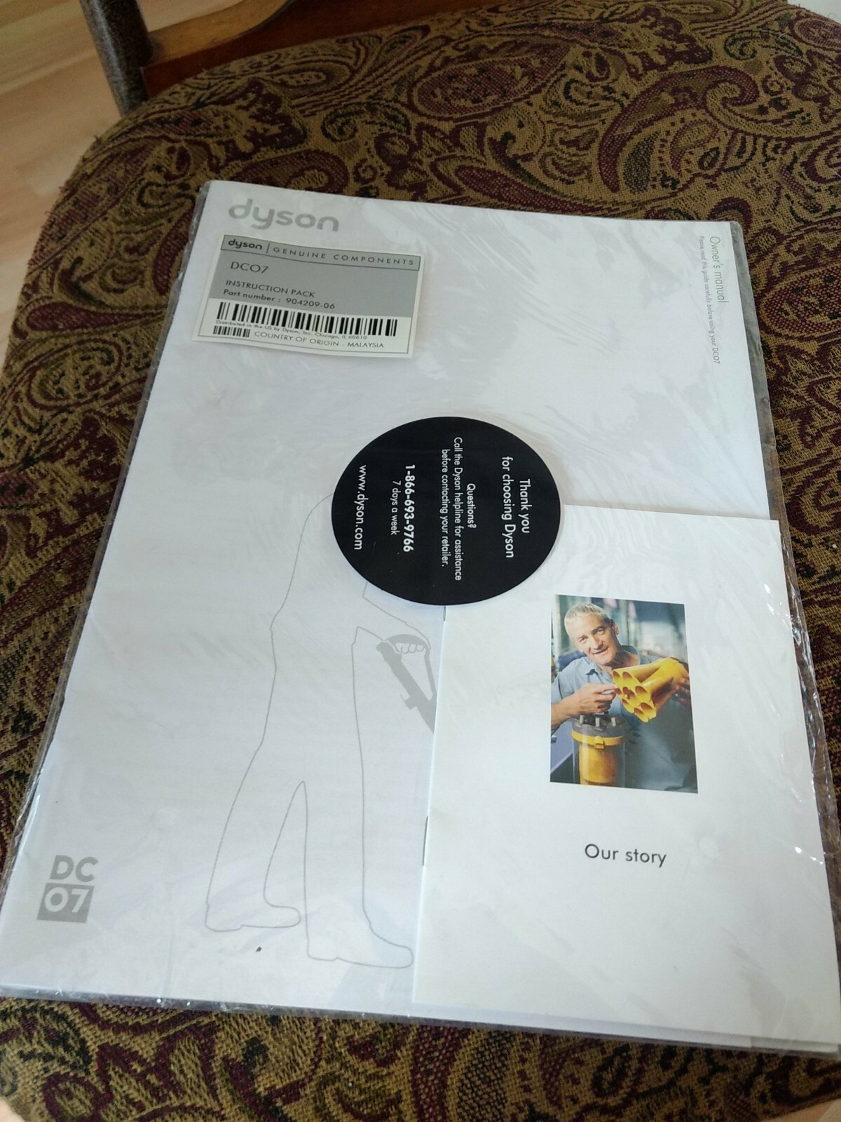 Sealed Dyson Dc07 Owner S Manual For Upright Vacuum Cleaner For Sale