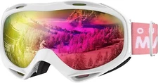 Outdoor Master Ski Goggles Over Glasses 100% UV Protection Snowboard Goggle Pink