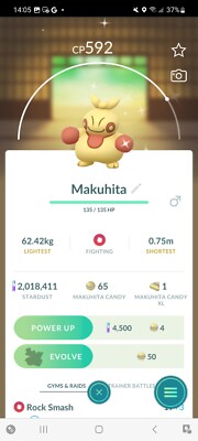 Pokemon Go Shiny Makuhita 