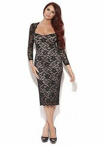 black lace midi dress uk