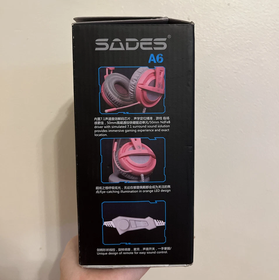 SADES SA810 3.5mm Stereo Multi-Platform Gaming Headphones for PS4 - Black/Blue - Image 2 of 4