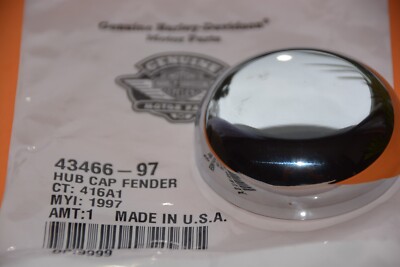 Harley-Davidson 43466-97 Fender Hub Cap Chrome for 1997-2007