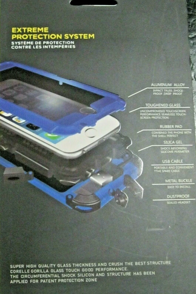 For Samsung Galaxy IPHONE 6 Aluminum Armor Shockproof Rugged Hard Case - Image 4 of 4