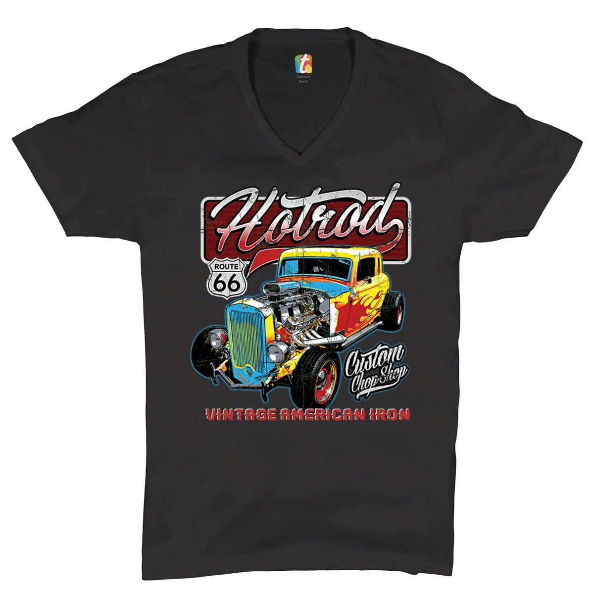 T-shirt Nonno Hot Rod Made In USA – Cotone Pesante Nero Taglie S-5XL Personalizzata
