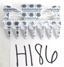 Hair Jaw Clip Claw White Aztec Design Vintage