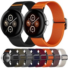 Nylon Smartwatch Armband für Google Pixel Watch 4 / 3 / 2 elastisch verstellbar
