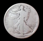 1917 D Obverse Walking Liberty Half Dollar 50 Cents Silver Coin