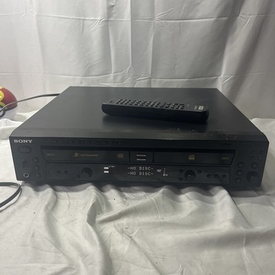 Sony RCD-W500C 5 Disc Cd Changer & Recorder W/ Remote Bundle Tested Works Great