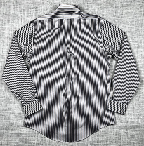 Brooks Brothers 1818 Gestreift Knopfleiste Langarm Herren M Bügelfrei Pima Baumwolle - Bild 3 von 9