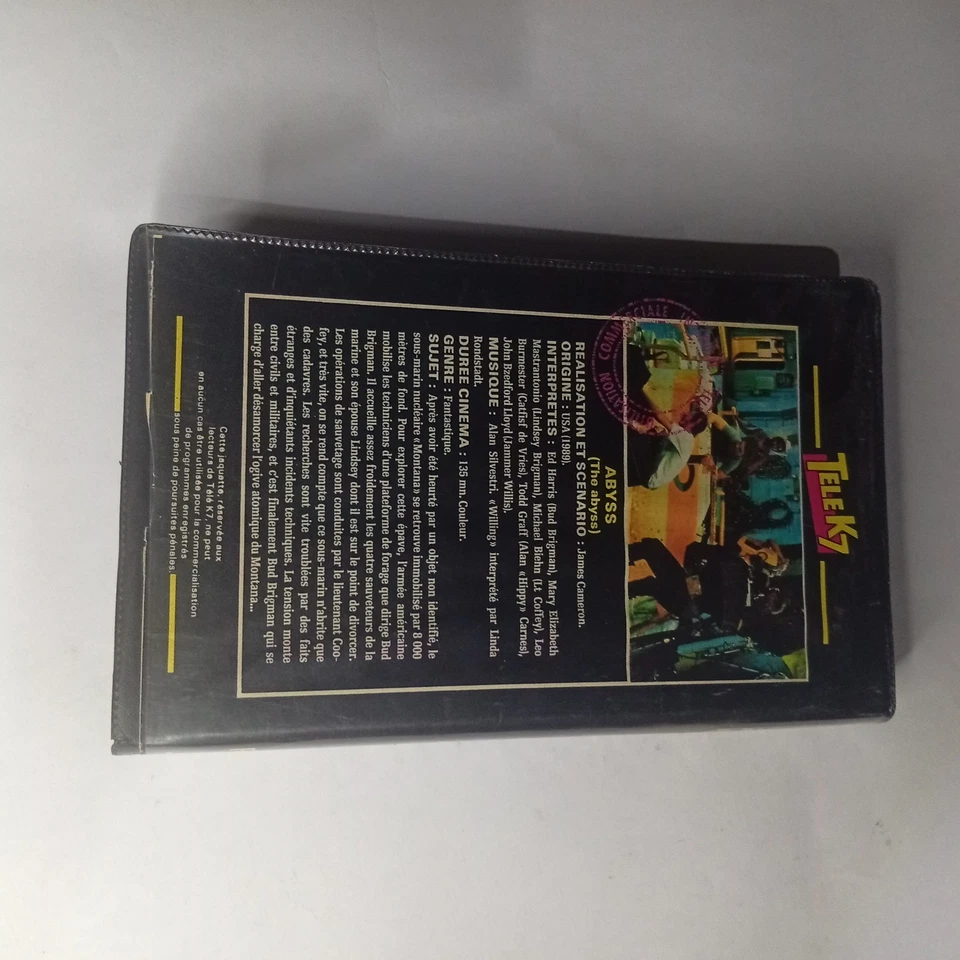 Tele K7 Big Box Movie VHS Abyss James Cameron Ed Harris From Private Collection - Image 2 of 3