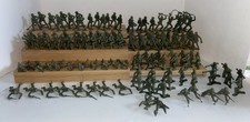 Vintage 1970s Lot of Over 100 Green Plastic Toy WWII Soldiers United States Army