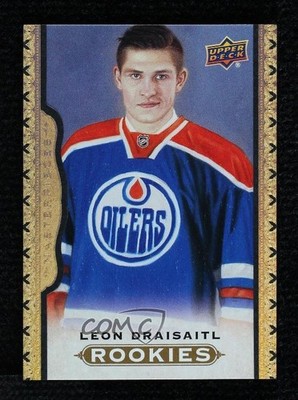 2014 Masterpieces Rookies Black Framed 22/50 Leon Draisaitl #180 Rookie RC 07po