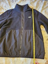 NWT Puma Mens Polar Fleece Full Zip Black Jacket Large 90 Free Shipping - NEW