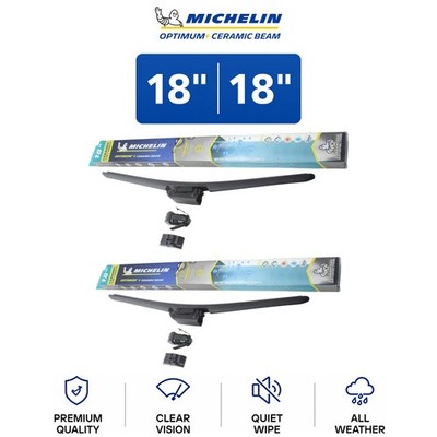 Michelin Optimum+ Ceramic Beam 18''/18'' Wiper Blade Set 2-Pc For Lynx 81-87