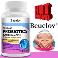 Probiotics 120 Billion CFU 120 Capsules 5 Bottles- Supports Gut&Digestive Health