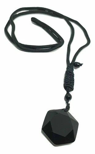 Obsidiana Colgante Estrella Collar Negro Hexagrama Piedras Preciosas... - Imagen 11 de 12