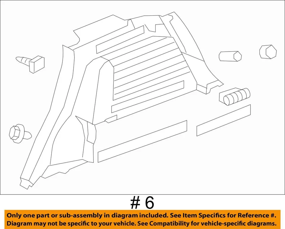 ПОДХОДИТ 2012 CHEVROLET CAPTIVA SPORT ПАНЕЛИ ASM QTR LWR RR TR JE 22864701 - НОВЫЙ OEM - Изображение 3 из 3