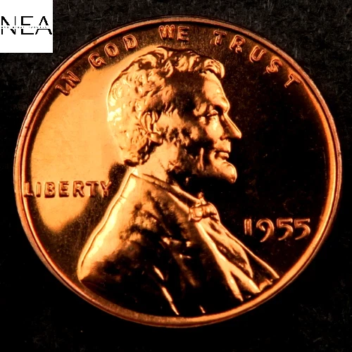 1955 Lincoln Wheat Penny Cent ~~ Gem Proof (red)