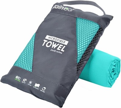 Rainleaf Travel Towel Microfiber Super Absorbent Compact for Camping Beach Gym
