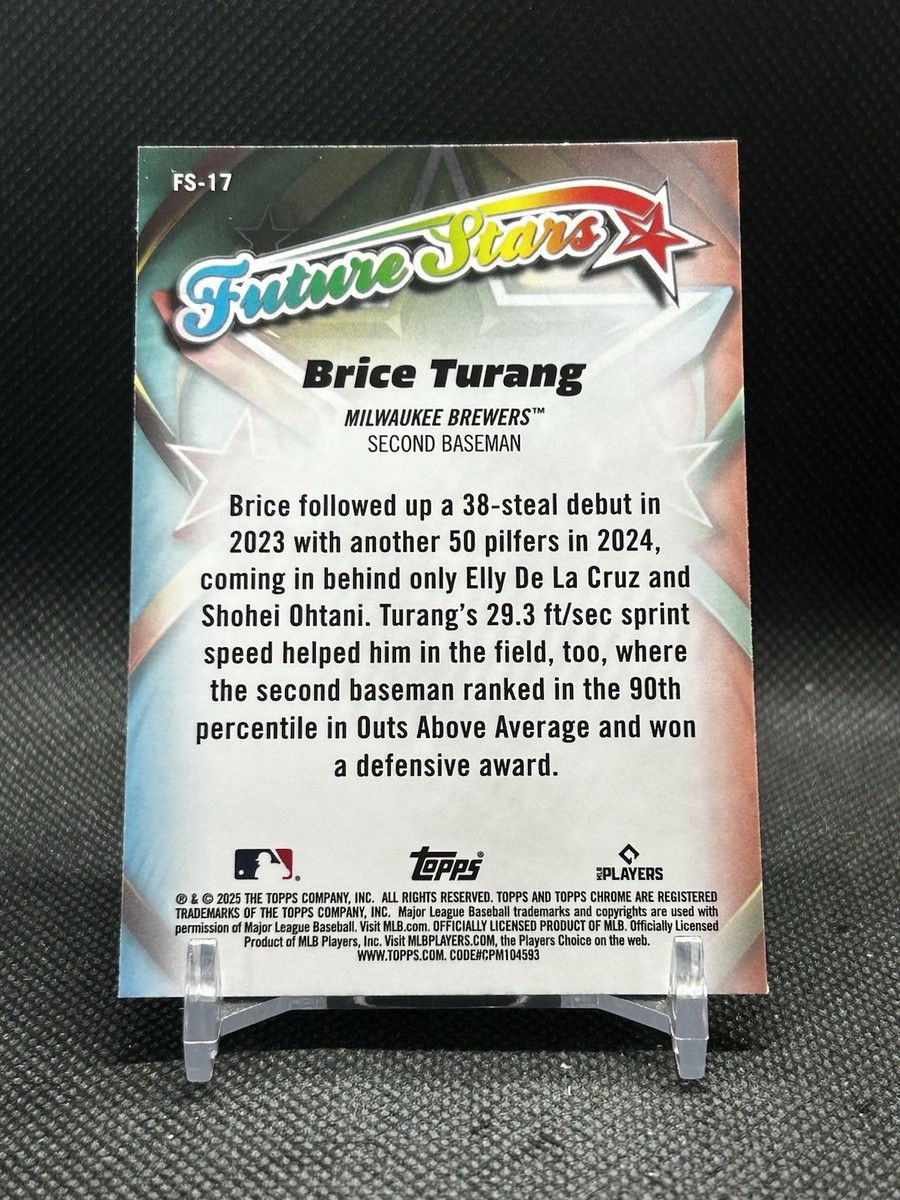 2025 Topps Chrome Baseball BRICE TURANG Future Stars Insert #FS-17