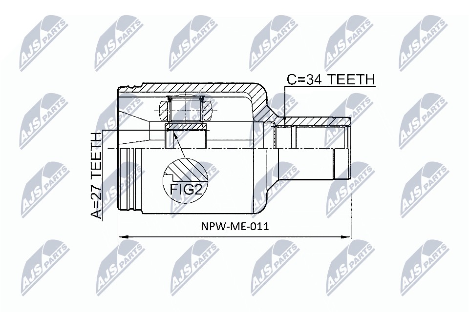 Fits NTY NPW-ME-011 Inner joint - Image 12