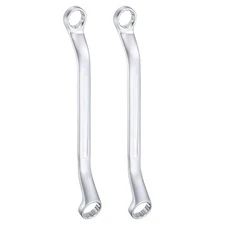 2pcs 45-Degree Offset Box End Wrench 19mm x 22mm Metric Double Box End Wrench