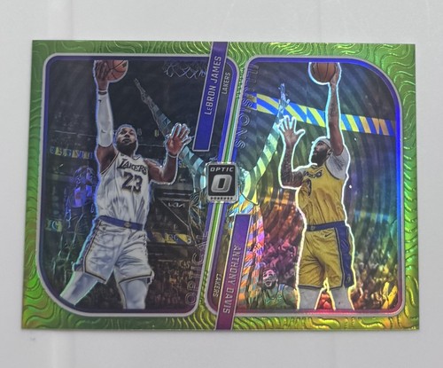 2023-24 Donruss Optic Illusions LeBron James Anthony Davis Green Prizm SSP /149