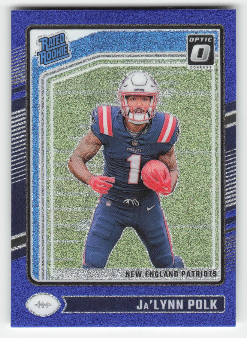 Ja'Lynn Polk 2024 Donruss Optic Blue Glitter SP RC #240