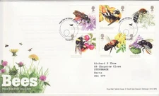 GB Stamps First Day Cover Bees, Insects, honey, flowers, pollen, flight SHS 2015