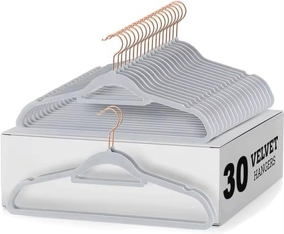 #ad Generic 30pck Velvet Hangers Heavy Duty Black Hangers for Coats Pants amp; Dress $32.35