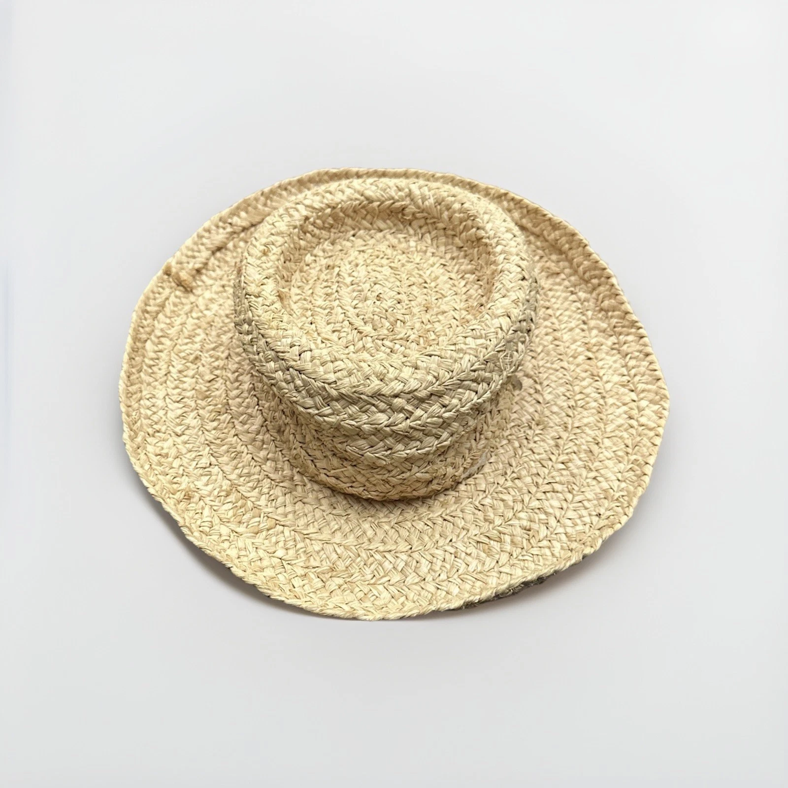 Dorfman Pacific Genuine Raffia Straw Hat Woven Sun Beach Hat 23" S/M