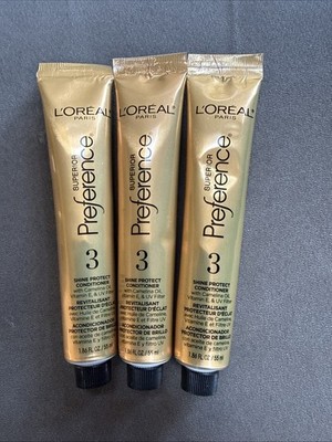 New Loreal Superior Preference Color & Shine Conditioner Lot of 3 Free Shipping