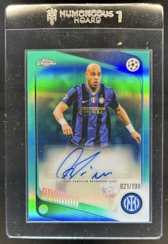 2025-26 Topps Chrome UEFA Adriano Legends Auto Aqua Refractor #/199 Milano