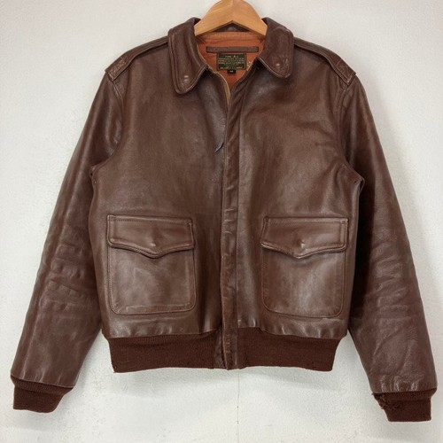 The Real McCoy's, Vintage The Real McCoy's A-2 Flight Jacket Size 42 Brown Length 60cm