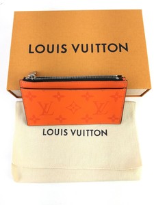 louis vuitton coin card holder orange